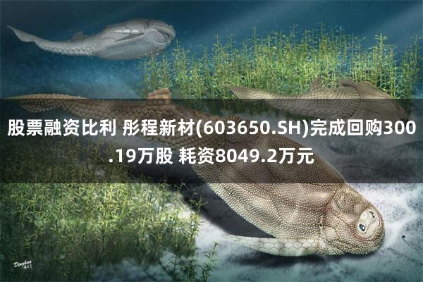 股票融资比利 彤程新材(603650.SH)完成回购300.19万股 耗资8049.2万元