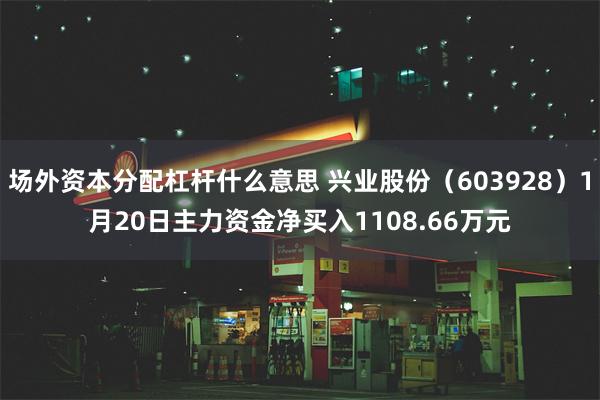 场外资本分配杠杆什么意思 兴业股份（603928）1月20日主力资金净买入1108.66万元